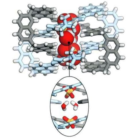 Entangled molecules can capture sulfate, offering future solutions for water purification